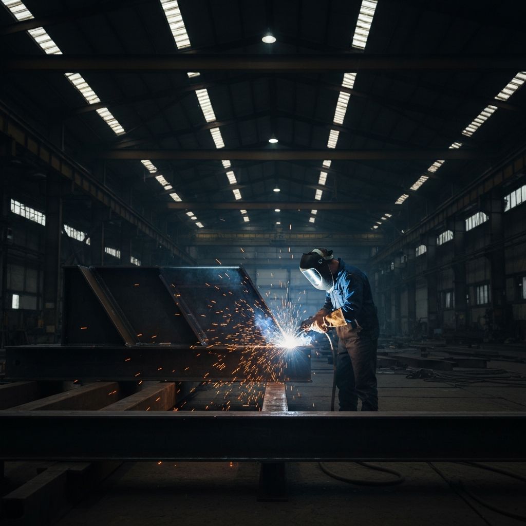 Trabajo de soldadura industrial